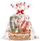 Christmas Cellophane Gift Bags 10pcs Large Holiday Gift Wrap 24x30 Inch Clear Gift Basket Wrapping Plastic (Christmas stockings,Snowman)